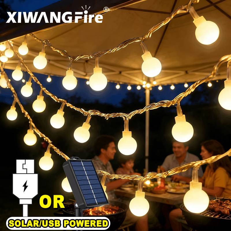 Sustainable Living Practices - 3-10M Solar/USB/Battery String Lights, Fairy Globe