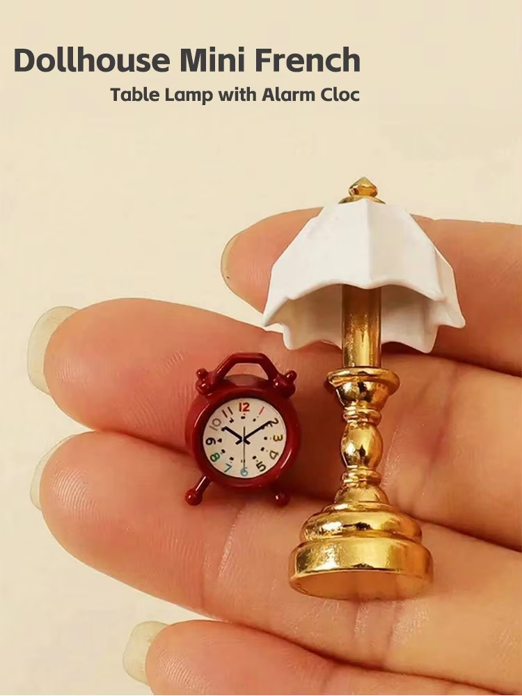 Sustainable Living Practices - Dollhouse Mini French Table Lamp with